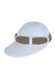 Cappello bianco femminile e fiocco beige - VISEIRA ANTIBES BRANCO/OCRE