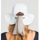 Cappello bianco con bandana allacciata - CHAPEU SAN REMO BRANCO - SOLAR PROTECTION UV.LINE