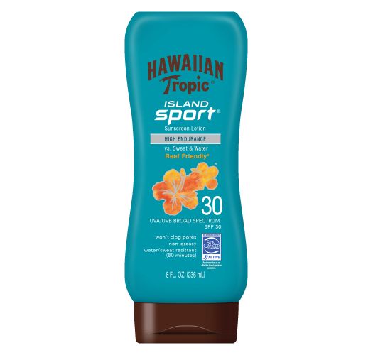 軽くてみずに落ちにくいスポーツ用日焼け止めローション Hawaiian Tropic Island Sport Sun Lotion Spf 30 Hawaiian Tropic