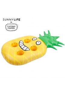 Porta bicchiere gonfiabile a forma di ananas x Tiffany Cooper - GROOVY PINEAPPLE TROPIC