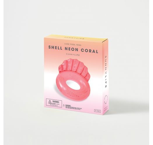 LUXE POOL RING NEON CORAL