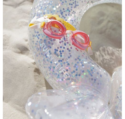 Seashell shaped children`s buoy with confetti - MINI FLOAT RING SHELL