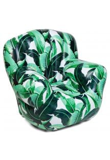 Inflatable armchair with banana leaf pattern - RELAX BANANA PALM
