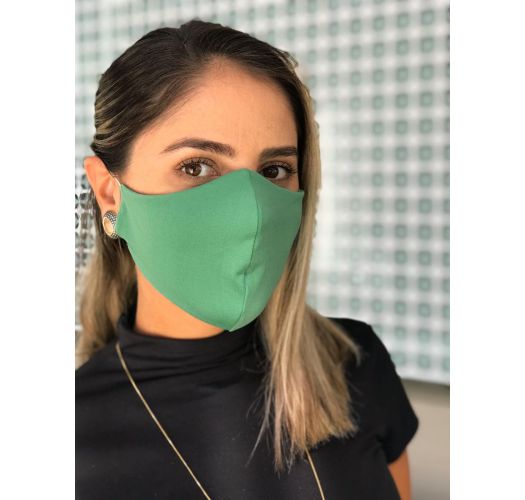 Vaskbart grønt mundbind ansigtsmaske - FACE MASK BBS08