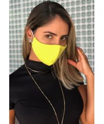 Masque anti-projection jaune lavable - FACE MASK BBS10