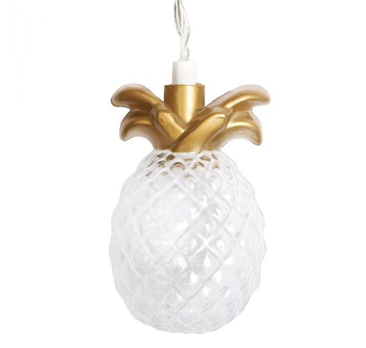 Led Lichterkette Mit 10 Goldenen Ananas 4m Pineapple