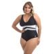 Plus size black & white one-piece swimsuit - ROSA MAIO LANAI PRETO/BRANCO
