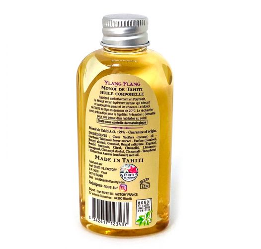 Ylang Ylang - aceite de esencia de monoi, tamaño de viaje - Vahine Tahiti - Monoï Ylang Ylang - 60ml