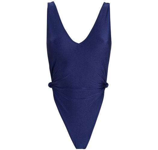 SWIMSUIT WITH SIDE KNOTS NAVY