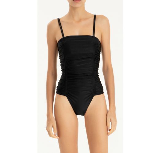 SWIMSUIT WITH STRAPS BLACK