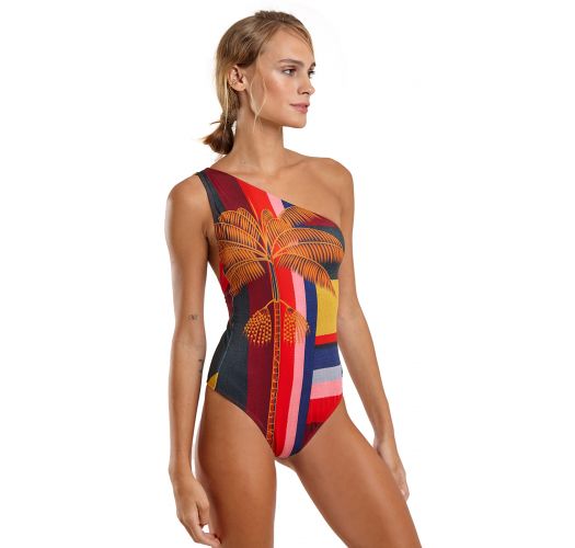 Asymmetric one-piece swimsuit with strappy back - MAIO SARDENHA MAMBO