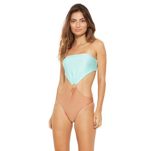 blue monokini