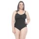 Solid black plus size one-piece swimsuit - IRACEMA
