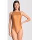 Luxurious one-piece swimsuit with macrame neckline - BASKETRY GOLDEN GRASS