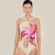 DETAILED HIGH NECK ONE PIECE NATURALEZA