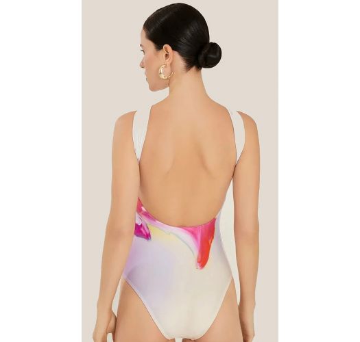 DETAILED HIGH NECK ONE PIECE NATURALEZA