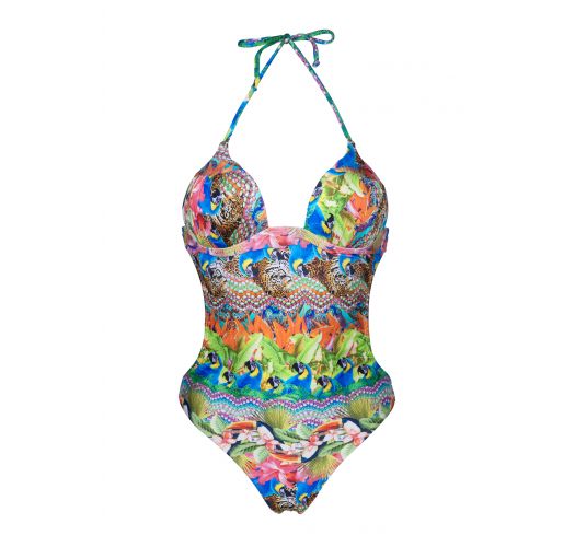 Rio de Sol Trikini With Cups, Tropical And Colourful - Annumbi