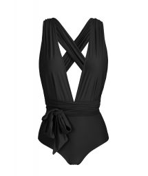 Multi-position black one-piece swimsuit - BODY BLACK MARINA
