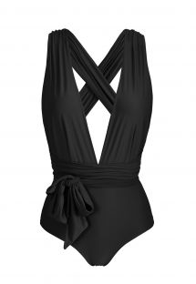 Multi-position black one-piece swimsuit - BODY BLACK MARINA