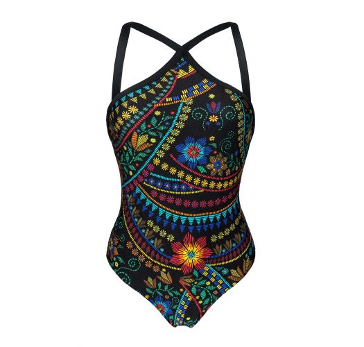 plus size miraclesuit gypsy odyssey printed one-piece swimsuit