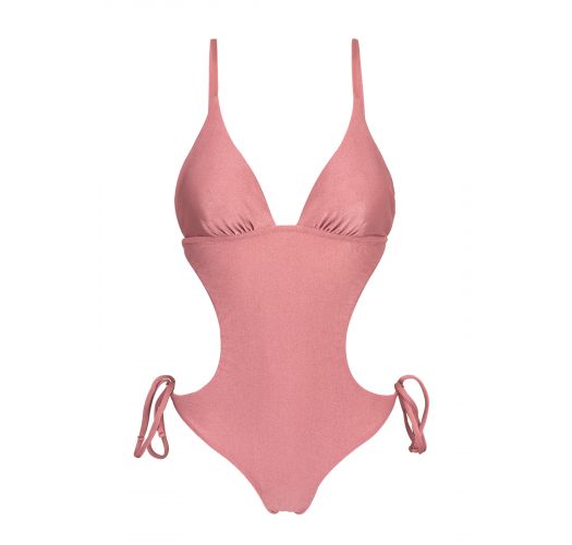 Iridescent pink Brazilian scrunch monokini - CALLAS TRIKINI