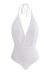 White one-piece swimsuit - CLOQUE BRANCO TRANSPASSADO