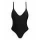 Czarny wysoko wycięty jednoczęściowy kostium kąpielowy - PRETO HYPE