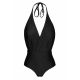 Czarny, jednoczęściowy strój kąpielowy w stylu kopertowym - PRETO TRANSPASSADO