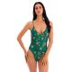 Green leopard print high-leg one-piece swimsuit - ROAR-GREEN HYPE