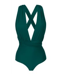 Multi-way dark green one-piece swimsuit - UV-GALAPAGOS MARINA