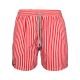 Red and white swims shorts in stripes - SWIM SHORTS MARINE STRIPES SLIM