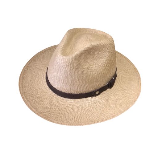 neef zaterdag wetgeving Beige Hat In Vegetable Fiber And Leather Tie - Ravel Australia Beige - De  Punta En Blanco