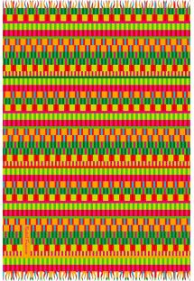 פריאו (כיסוי מותניים) צבעוני עם גדילים בעיצוב בד אפריקאי - AFRICA RIO