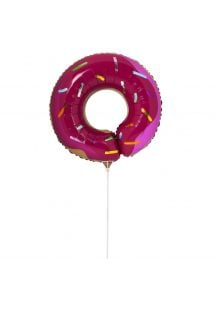 Μπαλόνι αλουμινίου που έχει σχήμα ντόνατ και είναι στηριγμένο σε πλαστικό καλαμάκι - BALLOON DONUT
