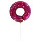 Μπαλόνι αλουμινίου που έχει σχήμα ντόνατ και είναι στηριγμένο σε πλαστικό καλαμάκι - BALLOON DONUT