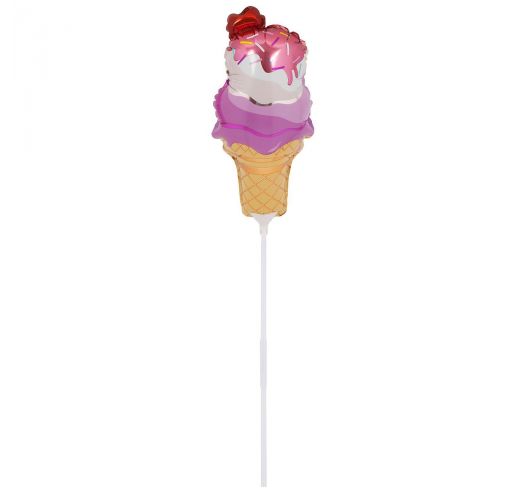 Set of two balloons on sticks doughnut and ice cream - BALLOONS SWEET TOOTH SMALL