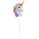 Set of 2 ballons on sticks unicorn/rainbow - BALLOONS WONDERLAND SMALL