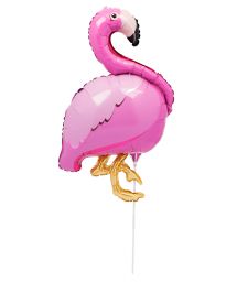 Aluminiumballong i form av en rosa flamingo, med skaft - BALLOON FLAMINGO