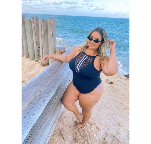 SWIMSUIT CLEYA PRETO/BRANCO