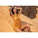 Luxurious mustard yellow crochet beach dress - MACARENA SUNSHINE
