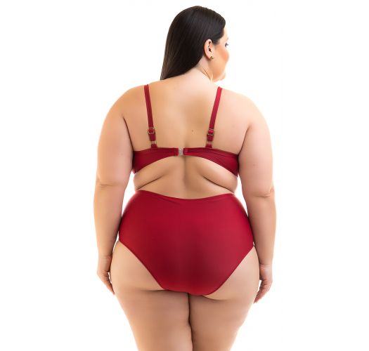 Plus size dark red underwired balconette bikini - BIKINI RUANA DIVINO