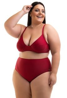 Plus size dark red underwired balconette bikini - BIKINI RUANA DIVINO