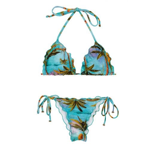 Bbs X Rio De Sol - Tropical Side-tie Scrunch Bikini - Por Do Sol Frufru ...