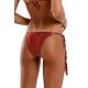 Brick red side-tie Brazilian bikini - SEXY LISO VERMELHO