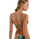 Colorful print Brazilian bikini with long fringes - TRIANGULO CARTAGENA