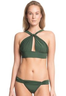 dark green bikini top