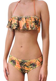 BBS X MAR DE ROSAS - bandeau bikini with ruffle and sequins - AVE REAL