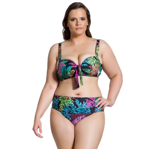 Vær tilfreds klokke klo Plus Size Bikini With Balconette Top In Coral Print - Bella Plantas Plus -  Maryssil