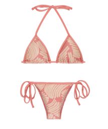 Brazilian side-tie bikini in rose print - BANANA ROSE LACINHO