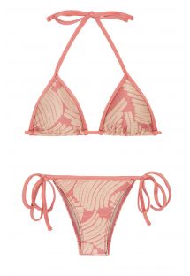 Bikini brasileño estampado rosa - BANANA ROSE LACINHO